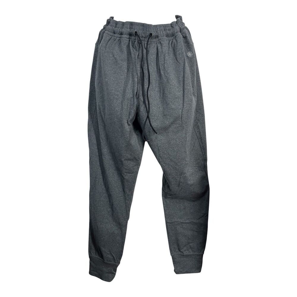 Gaiam Mens Medium Jogger Pants Gray Yoga Lounge Sweatpants Drawstring Athletic